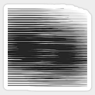 Black and White Lines Sticker